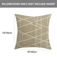 thumbnail image 3 of Sopiago Decorative Throw Pillow Covers 18"x18" 2PCS Pack Woven Textured Chenille Cozy Modern Concise Soft Light Tan Square Cushion Shams for Bedroom Sofa Car, 3 of 6