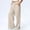 🔥 Beige, variant on Sentmoon Petite Linen Pants for Women Solid Color Drawstring Elastic Waist Plus Size Palazzo Pants for Women Loose Fit Wide Leg Summer Women's Clothing The Holiday for Travel and Vacation