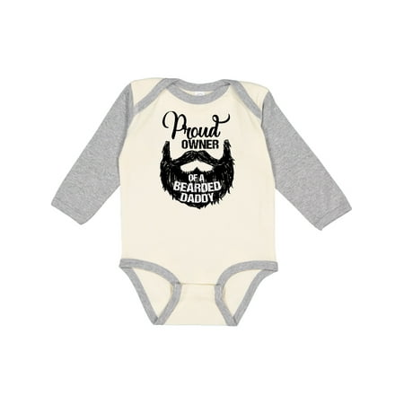 

Inktastic Proud Owner of a Bearded Daddy Gift Baby Boy or Baby Girl Long Sleeve Bodysuit