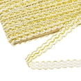 thumbnail image 3 of 13 Yards Gimp Braid Trim, 3/8 inch Upholstery Braid Trim for Costume Sewing DIY Crafts Gold White, 3 of 6