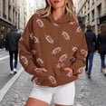 thumbnail image 2 of Bovemsi Sweatshirt for Women Football Graphic Hoodies Sweatshirts Fans Pullover Shirt With Pockets Comfort Hoodie, 2 of 4