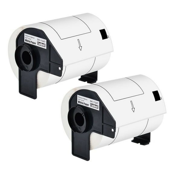 GREENCYCLE (2 Roll,180 Labels/Roll) Compatible for Brother DK-1247 DK1247 4.07'' x 6.4'' (103mm x 164 mm) Die-cut Large Shipping Address Mailing White Paper Labels for QL-1050NWB QL Label Printer