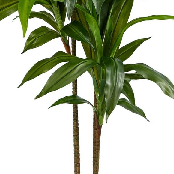 BeesClover Artificial Dracaena Plant Indoor Fake Tree with White Tall Planter - Faux Yucca Tall Fake Floor Plant in Pot Artificial Trees for Home Office Living Room Decor Indoor
