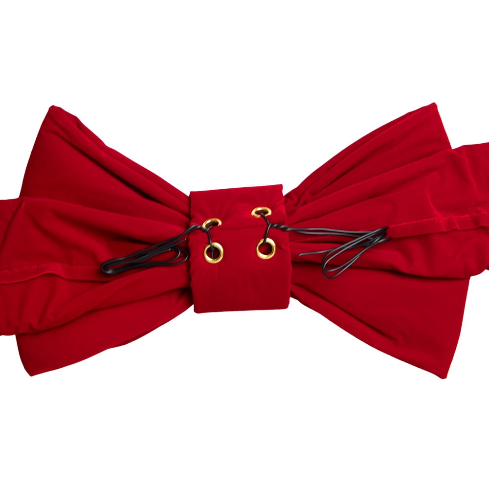 Christmas Designers 8in Red Velvet Christmas Bow UV Protected Indoor Outdoor