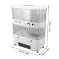 thumbnail image 5 of Rice Dispenser Grain Pail Sealed Multigrain Storage Box Transparent Rice Storage Box for Home 6 Grids White, 5 of 8