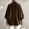 thumbnail image 4 of Jackets for Women Long Sleeve Velvet Cardigan Oversized Casual Outerwear for Spring Fall Winter, S, 4 of 5