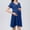 Blue, variant on ZZwxWA Women's Maternity Nursing Dresses Short Sleeve Patchwork Breastfeeding Dresses Fashion Loose Solid Color Comfy Dress