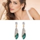 thumbnail image 5 of Pendientes de mujer delicados y exquisitos con forma de gota de aleación de zinc, pendientes de diamantes artificiales verdes, accesorios para mujer, 5 of 12