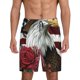 thumbnail image 1 of Balery Eagle With Hat And Roses Pantalones cortos de pijama de punto de algodón para hombre con cinturilla y bolsillos-Medium, 1 of 6