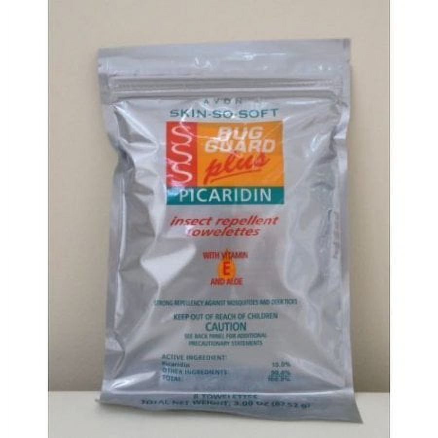 Avon Skin So Soft Bug Guard Plus Picaridin Insect Repellent Towelettes, 8 Piece