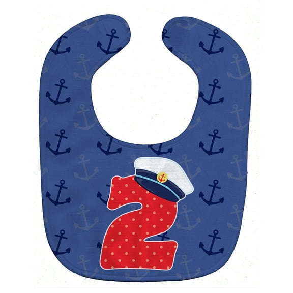Caroline's Treasures Baby Bib, 2 Months, Blue Nautical