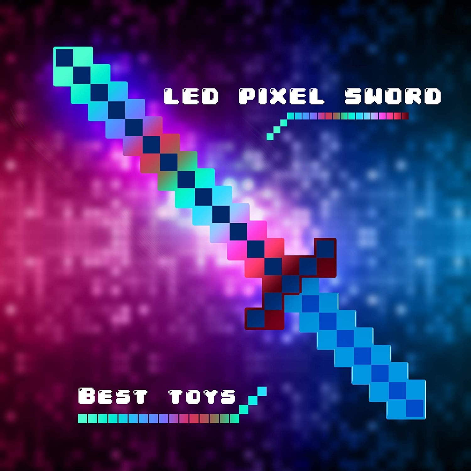  Fun Central LED Light Up Pixel 8-Bit Toy Sword for Kids : Toys  & Games