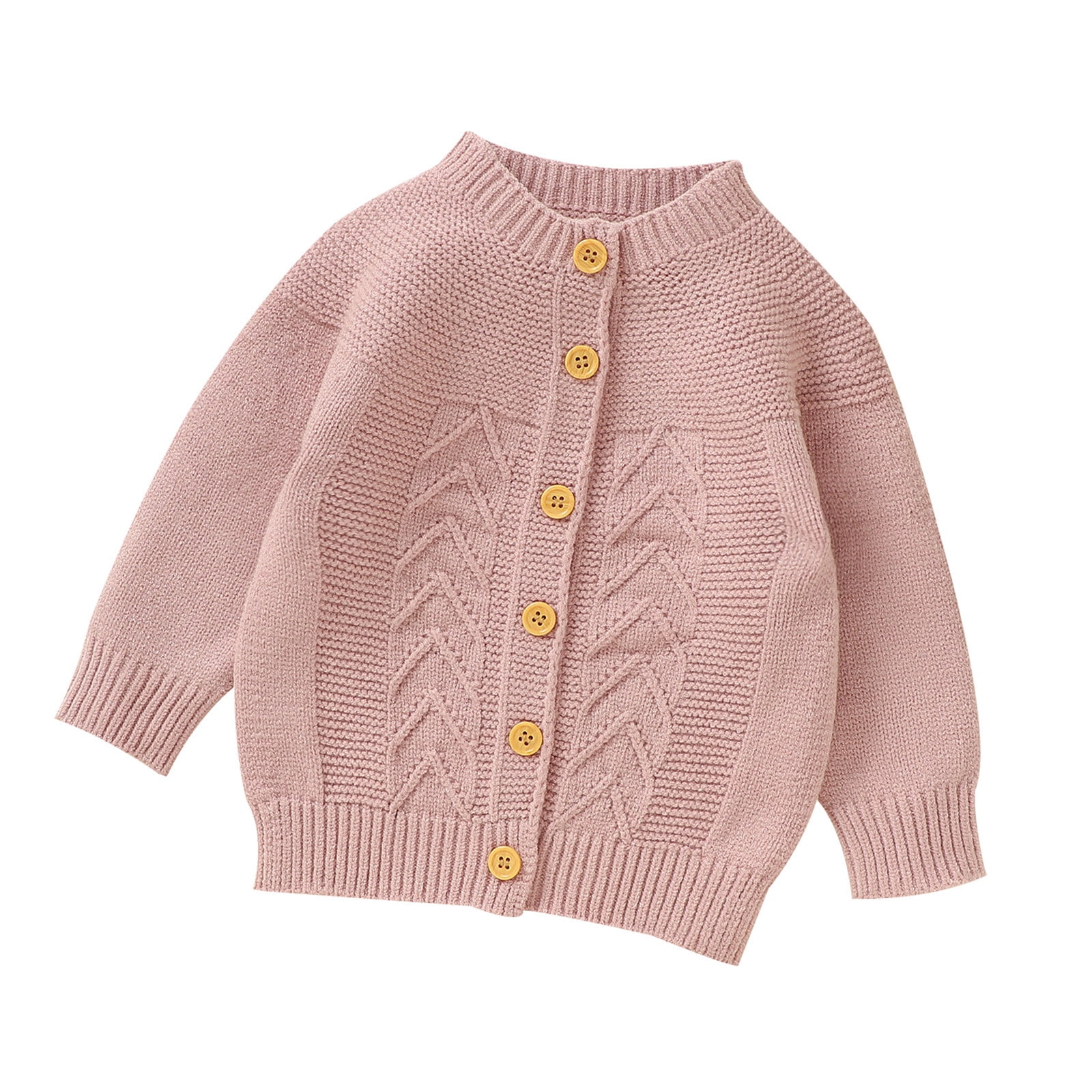 nsendm Big Kid sweater Turtleneck Toddler Baby Toddler Kids Girls Boys Long Sleeve Sweaters Warm Jacket Cotton Knit Cardigan 18month Boys Clothes Pink 2 3 Years Walmart