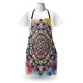 thumbnail image 2 of Colorful Apron, Oriental Dream Blooming Mandala and Gentle Petals on Jumble Fantasy Tones, Unisex Kitchen Bib with Adjustable Neck for Cooking Gardening, Adult Size, Magenta Multicolor, by Ambesonne, 2 of 3