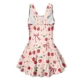 thumbnail image 5 of Uourmeti Playful Cherry & Bow Star Swim Dress for Girls - Sleeveless Skirted One-Piece Bathing Suit, Quick Dry & Stretchy for Beach, Pool & Summer Vacations, 5 of 8