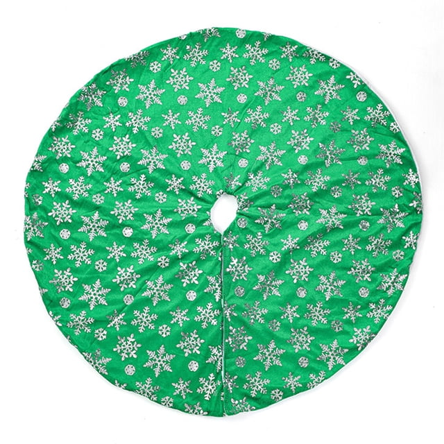 Toystoory Manta con inferior para árbol de Navidad, atmósferas temáticas, alfombrilla para suelo de Navidad, fotografía, decoración de adorno Kits de decoración para fiestas dorado verde Toystoory HA065315-02