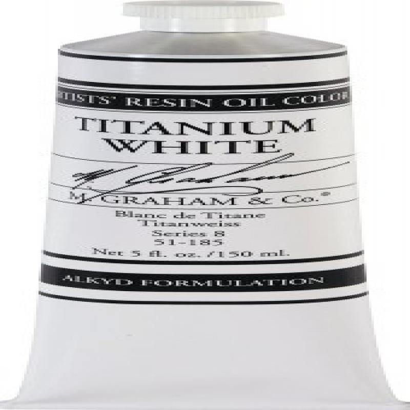 M. Graham Artist Oil Paint Titanium White Rapid Dry 5oz Tube
