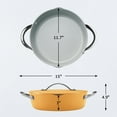 thumbnail image 4 of Tramontina Fiora 4.25-Quart Aluminum Ceramic Nonstick Multipurpose Pan with Lid, Induction-Ready, ILAG Swiss Coating, Oven & Dishwasher Safe - Marigold, 4 of 13