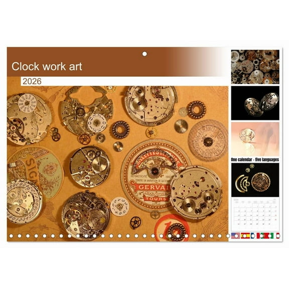 Clock work art (Monthly Wall Calendar 2026 11.7 x 16.5 (open)), CALVENDO 14 Month Calendar
