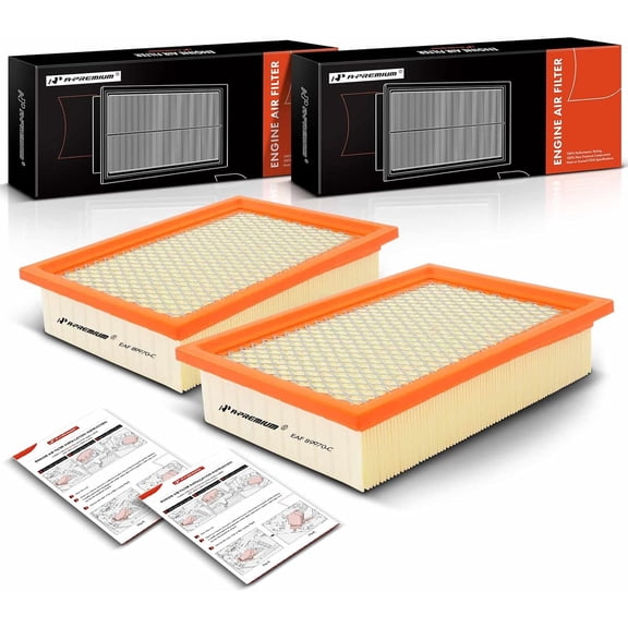 A-Premium 2-PC Engine Air Filter Compatible with Ford Escape 2001-2012, Taurus 2000-2007 & Mercury Mariner 2005-2011, Sable 2000-2005 & Mazda Tribute 2001-2011