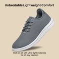 thumbnail image 3 of vibdiv Mens Walking Shoes Non Slip Running Shoes Slip on Lightweight Breathable Shoes Athletic Workout Gym Sneakers Grey Size 7, 3 of 6