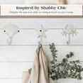 thumbnail image 5 of HLONK Set of 6 Starfish Seashell Crab Cast Iron Decorative Wall Hooks Coats Aprons Towels Hooks Beach Ocean Theme Metal Hooks, 5 of 8