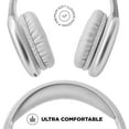 thumbnail image 4 of iJoy Ultra Wireless Headset with Microphone, 10-Hour Playtime, SD Card Slot, Backup Wired Option – Silver, 4 of 6