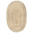 thumbnail image 6 of nuLOOM Rigo Hand Woven Farmhouse Jute Area Rug, Oval 8' 6" x 11' 6", Natural, 6 of 17