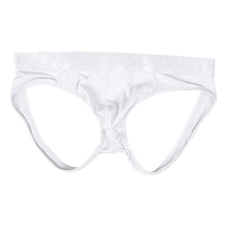 

zuwimk Mens Underwear Briefs Men s Briefs Breathable Comfortable Mesh Underwear White M