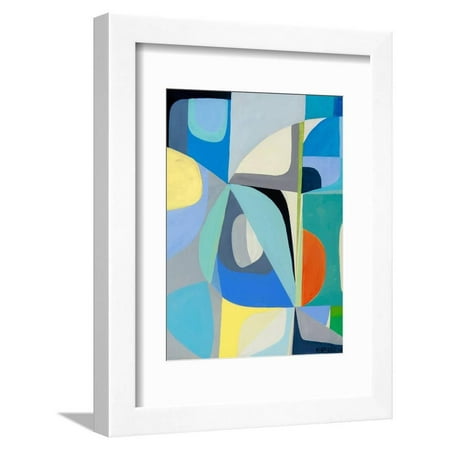 Window Frame Art Window of Peace Colorful Mid-Century Modern Abstract Art Framed Print Wall Art By Marion Griese ()