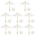thumbnail image 3 of Raindrops 8pcs Wedding Photography Prop Decorative Embroidery Parasol Bride White Lace Umbrella, 3 of 8
