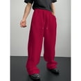 thumbnail image 5 of Men's Baggy Sweatpants Wide Leg Drawstring Elastic Waist Athletic Pants Winter Causal Loose Sweatpants with Pockets, M, 5 of 5