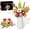Yellow/Peach, variant on OKKIDY Flower Bouquet Building Set Compatible with Lego, ABS Material Building Block Flower, Idea Gifts for Adults Women Girls Ages 6+, No Vase, 1009PCS