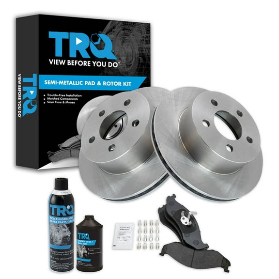 TRQ Front Brake Pad & Rotor Kit BKA35067 Fits Select 1999-2001 Jeep Cherokee , 1997-2006 Jeep Wrangler