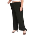 thumbnail image 3 of WUJINXIA Womens Plus Size High Waist Drawstring Wide Leg Palazzo Pants Casual Daily Trousers With Pockets 1X-5X, 3 of 6