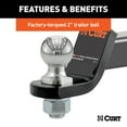 thumbnail image 4 of CURT 45036 Trailer Hitch Mount with 2-Inch Ball & Pin, Fits 2-In Receiver, 7,500 lbs, 2" Drop, 4 of 5