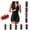 Black, variant on Women's One Piece Swimsuit Sleeveless Half Zipper Surfing Rash Guard Boyleg Athletic Bathing Suit