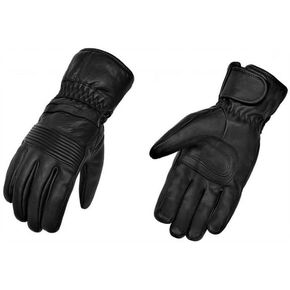 True Element Men's Premium Gauntlet Glove with Elasticized knuckle and Wrist (Black, Small)