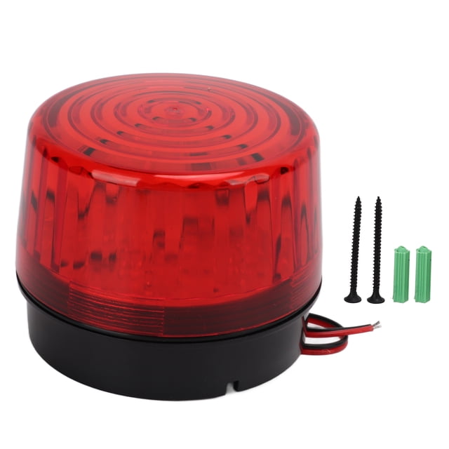 Lámpara de advertencia de señal industrial, luz de advertencia LED roja redonda de resistencia a altas temperaturas, 12V