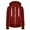 Red, variant on WREESH Womens Casual Hoodies Drawstring Zip Up Hooded Sweatshirt Solid Color Slim Pullover Fall Winter Basic Long Sleeve Tops With Pocket Gray