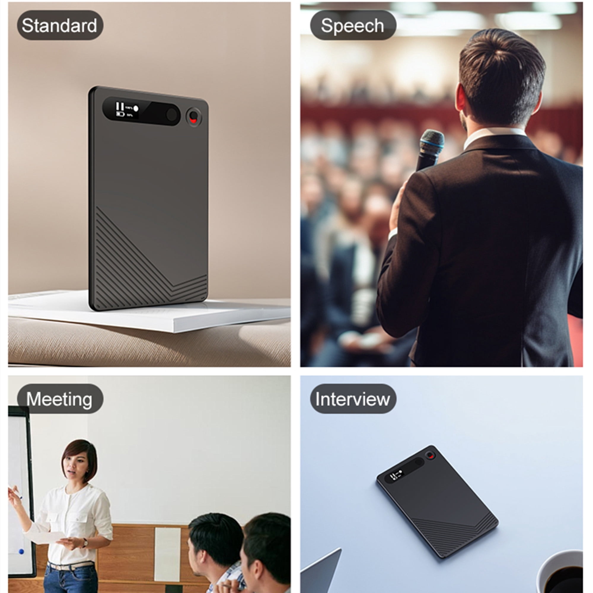 E EYAFA AI Smart Recorder Note Voice Recorder Transcribe & Summarize with 32GB Memory for Lectures/Meetings/Calls