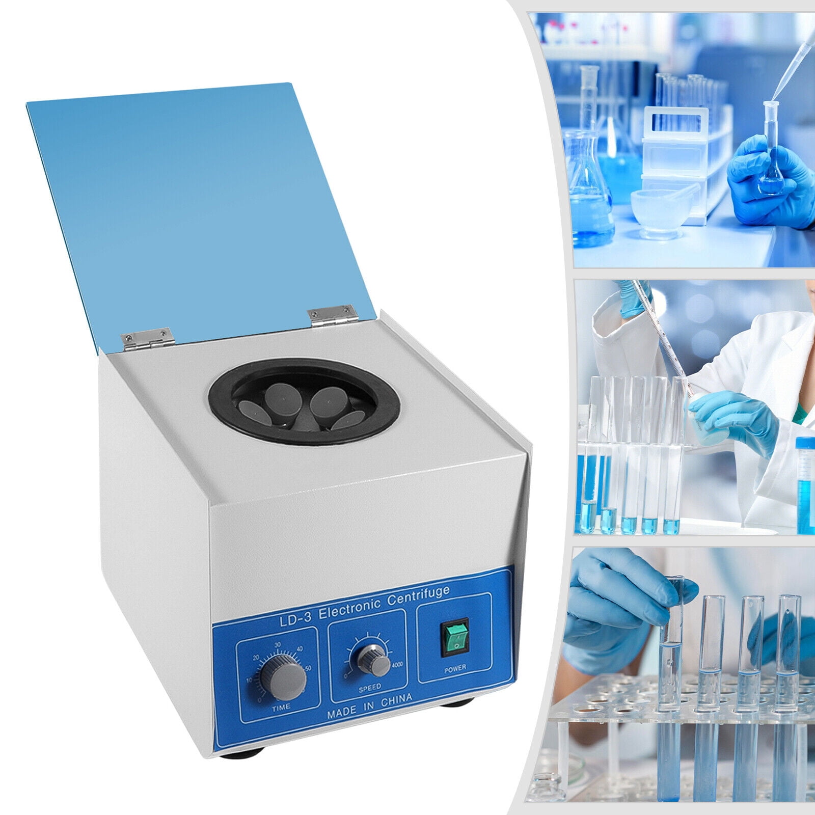 LD-3 Electric Benchtop Centrifuge Lab Medical Centrifugal Machine 4000rpm