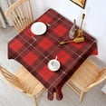 thumbnail image 2 of Christmas Square Tablecloth 52x52 Inch – Waterproof Polyester Printed Table Cover, Wrinkle Resistant & Washable for Kitchen Dining Picnic Party Decor, Single-v4-15, White, 2 of 6