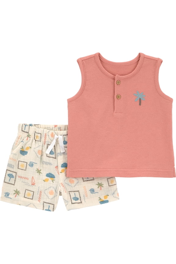 Baby Boy Outfit Set, 2-Piece, Sizes 0/3-24 Months