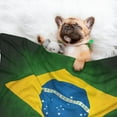 thumbnail image 2 of Brazilian Flag Dog Blanket Soft Warm Flannel Cat Blanket Great Pet Throw for Cats Puppy Small Medium Large Dog, 2 of 7