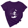 thumbnail image 1 of Camiseta de manga corta con cuello redondo y estampado de jersey suelto de verano para mujer Camiseta/camisa de manga corta con cuello redondo Pompotops hfajkhk141850, 1 of 6