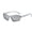 Silver white, variant on Retro Geometric Sunglasses: Trendy Street Style UV400 Protection for Sports, Fashion, Travel, and Driving