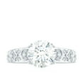 thumbnail image 4 of Rosec Jewels Moissanite Solitaire Engagement Ring for Women (8 mm, 2 CT, D-VS1 Grade), 14K White Gold, US 7.50, 4 of 8