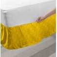 thumbnail image 2 of Yellow Bed Skirt, Sun Solar Hand Drawn Style Pattern with Little Spiral Spots Like Hot Summer Day Inspired, Elastic Bedskirt Dust Ruffle Wrap Around for Bedding Decor, 4 Sizes, Yellow, by Ambesonne, 2 of 2