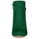 thumbnail image 3 of Botines de tacón grueso Allegra K con hebilla y punta redonda Verde 38, 3 of 7